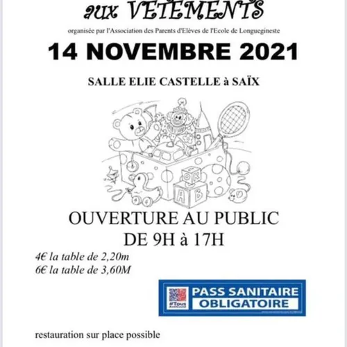 La bourse aux vêtements et jouets de l'APE de Longuegineste :